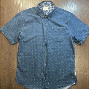 7 Diamonds Men's Blue Short Sleeve Shirt